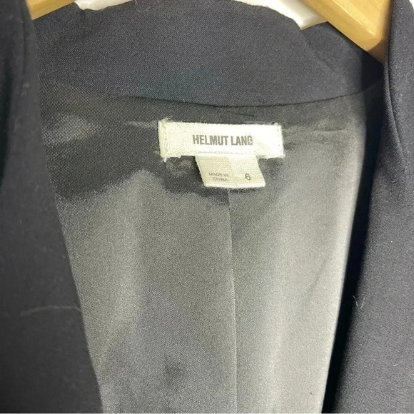 Helmut Lang Black Cropped Blazer Jacket Size 6 - Picture 3 of 6